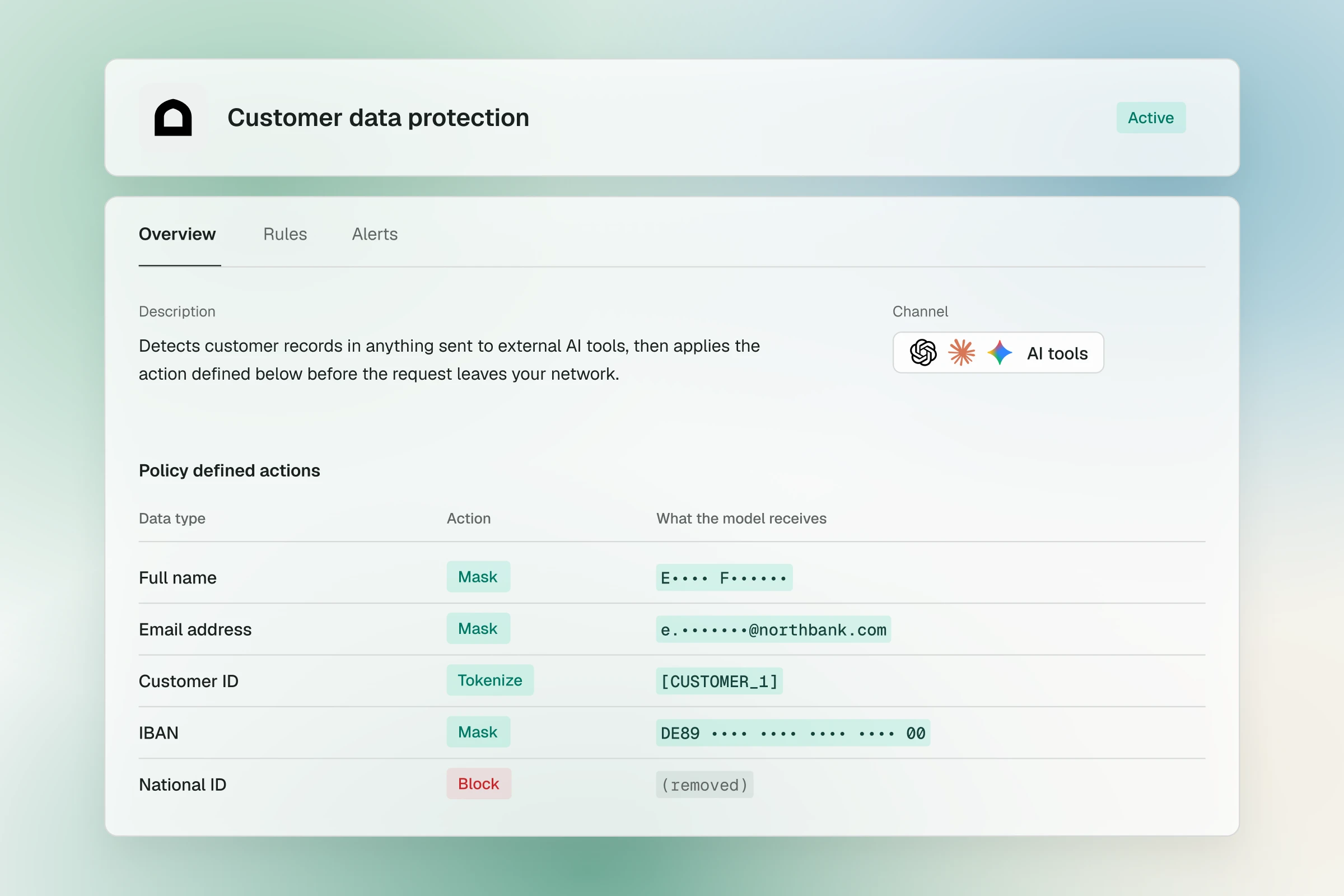 One set of protection policies applied across several agents
